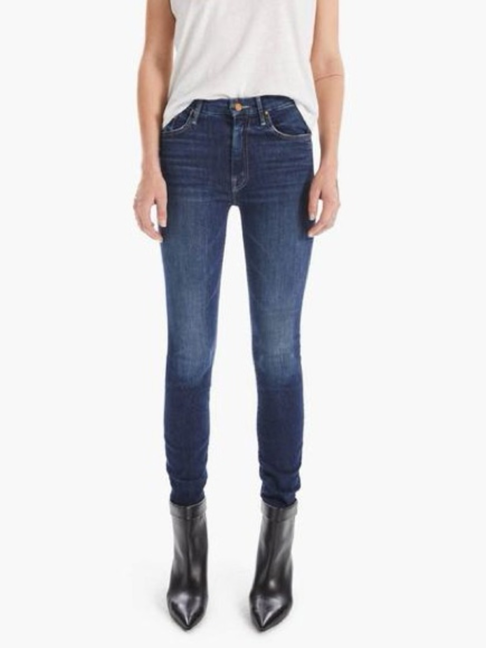 MOTHER The High Waisted Looker Skinny Jeans Teaming Up Size 29